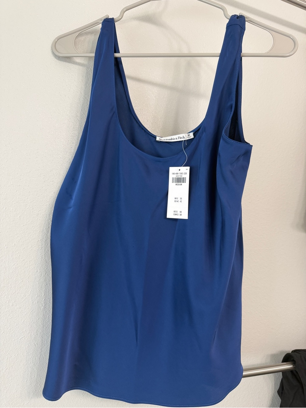 Abercrombie & Fitch Cobalt Blue Scoop Tank